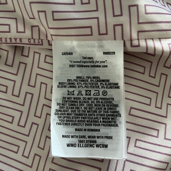 Ted Baker Midi Wool & Cashmere Wrap Coat - Picture 9 of 11